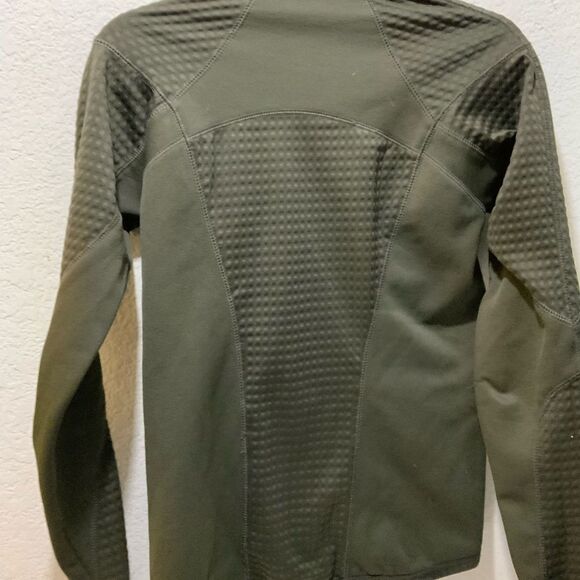 VTG Y2K Nike Fit Therma Full Zip Sweater Womens small Olive Green Sweatshirt - Picture 5 of 7